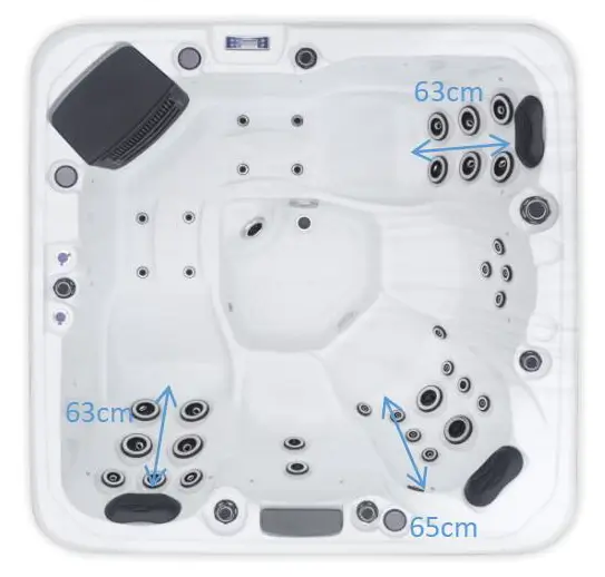 Jacuzzi LEVITAS 13 Medidas Interiores Levitas