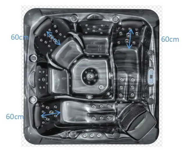 Jacuzzi VOLITO 11 Medidas Interiores Volito